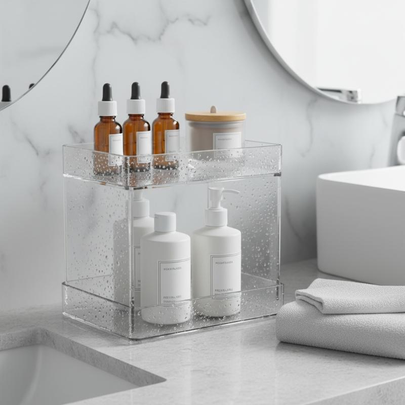 Double Layer Cosmetic Organize - Skincare B Erl ulasan dan harga