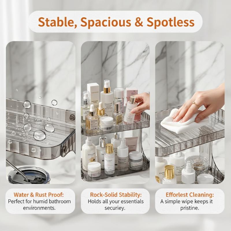 Double Layer Cosmetic Organize - Skincare B Erl ulasan dan harga