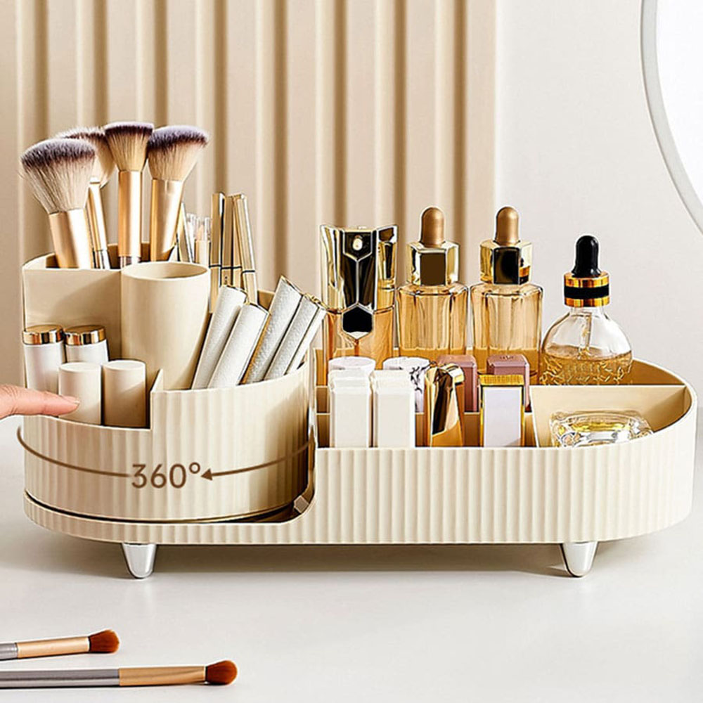 360° Rotatable Makeup Storage  - Skincare B Erl ulasan dan harga
