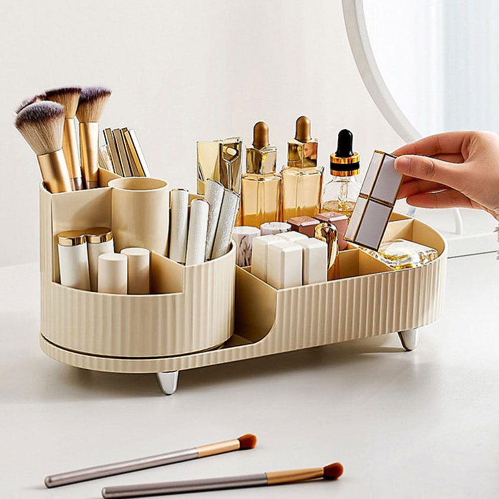 360° Rotatable Makeup Storage  - Skincare B Erl ulasan dan harga