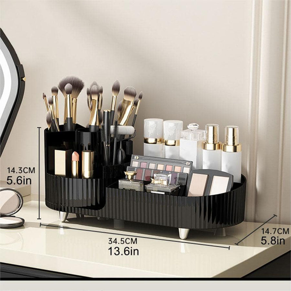 360° Rotatable Makeup Storage  - Skincare B Erl ulasan dan harga