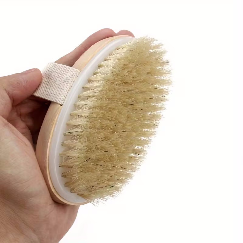 Wooden Bristle Body Brush Natu - Skincare B Erl ulasan dan harga