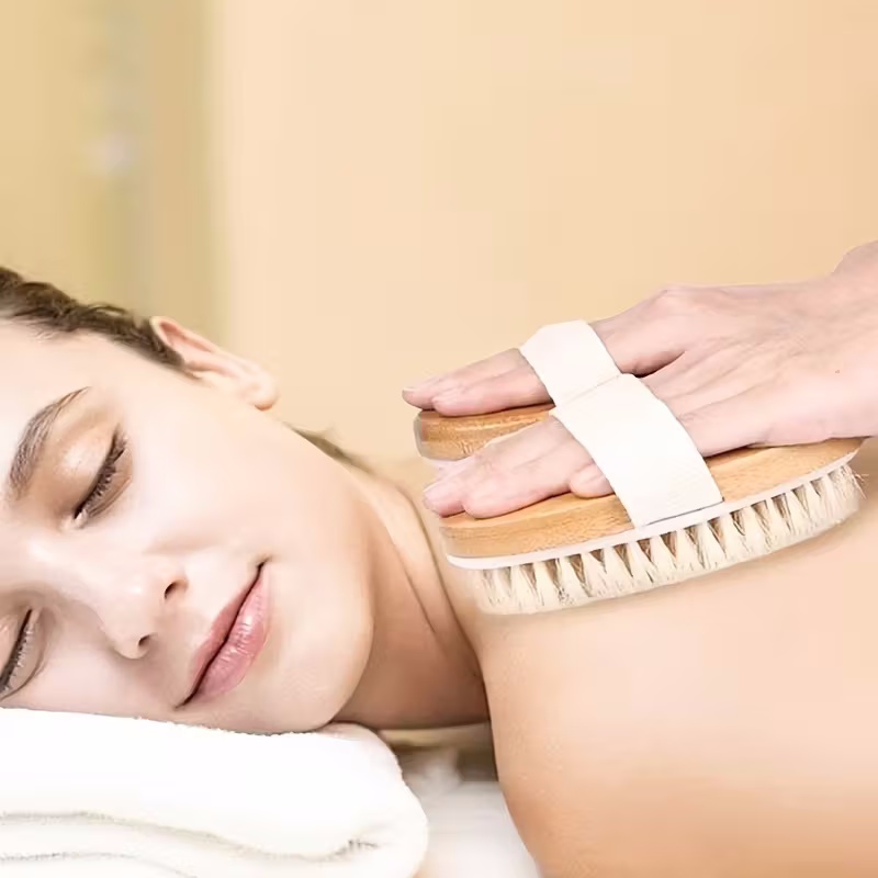 Wooden Bristle Body Brush Natu - Skincare B Erl ulasan dan harga